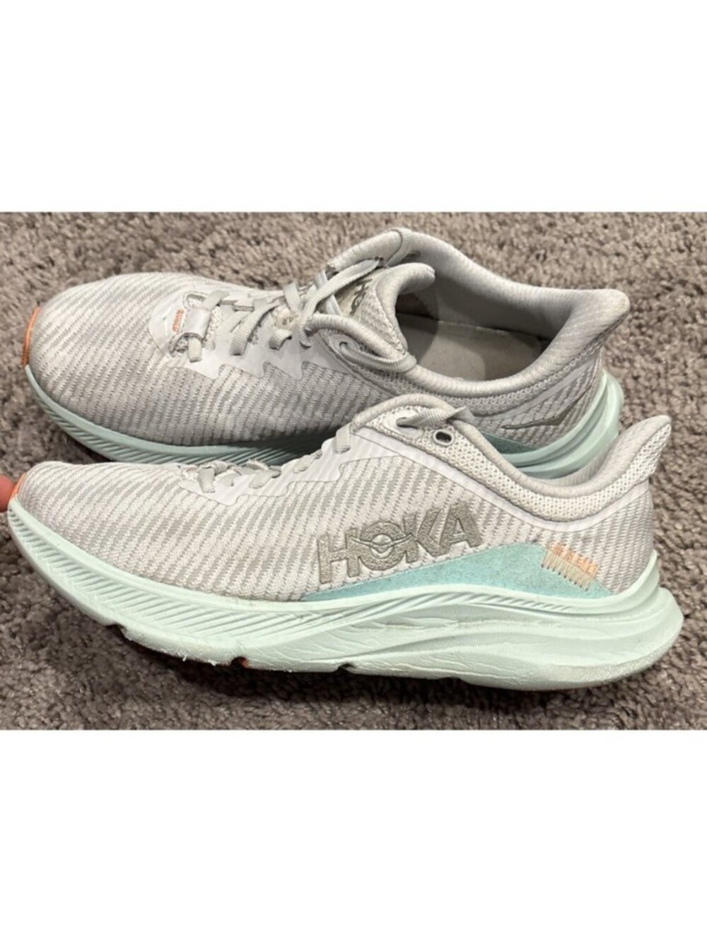 Hoka Solimar Womens Running Shoes Size 8.5 D (Wide) light punk / White